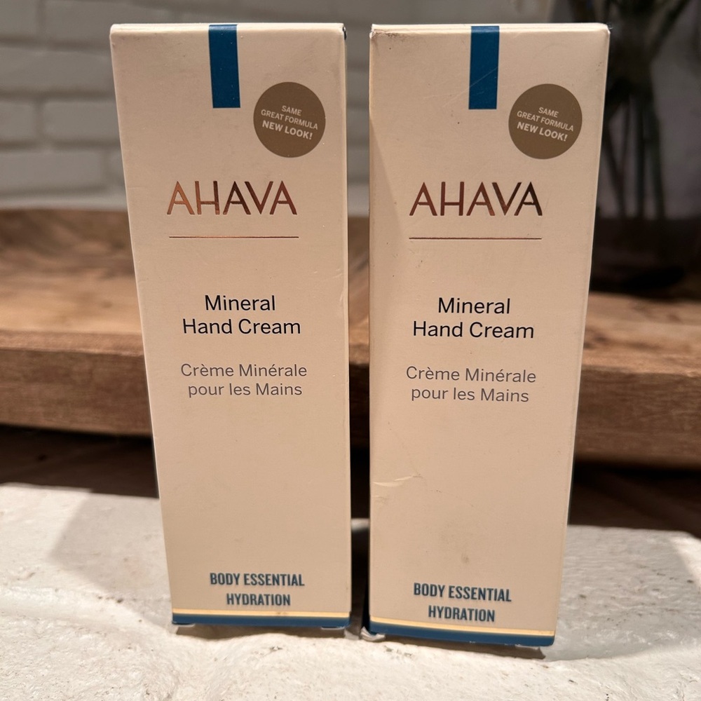 AHAVA Mineral Hand Cream Body Essential Hydration 3.4oz set of 2 Sealed